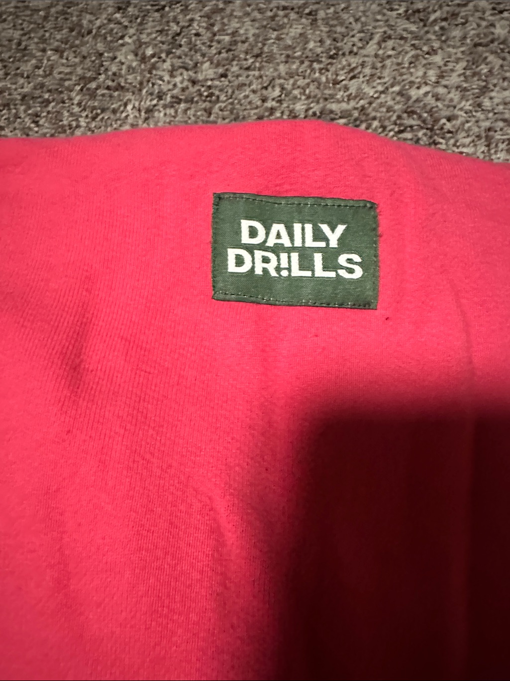 Daily Drills Coral-Pink Collared Pullover Sweatshirt — image 3 of 3